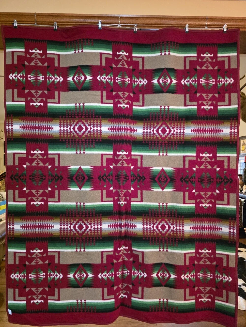 Chief Joseph Pendleton Wool 64 X 80 Inch Blanket - Cardinel Red (Discontinued)